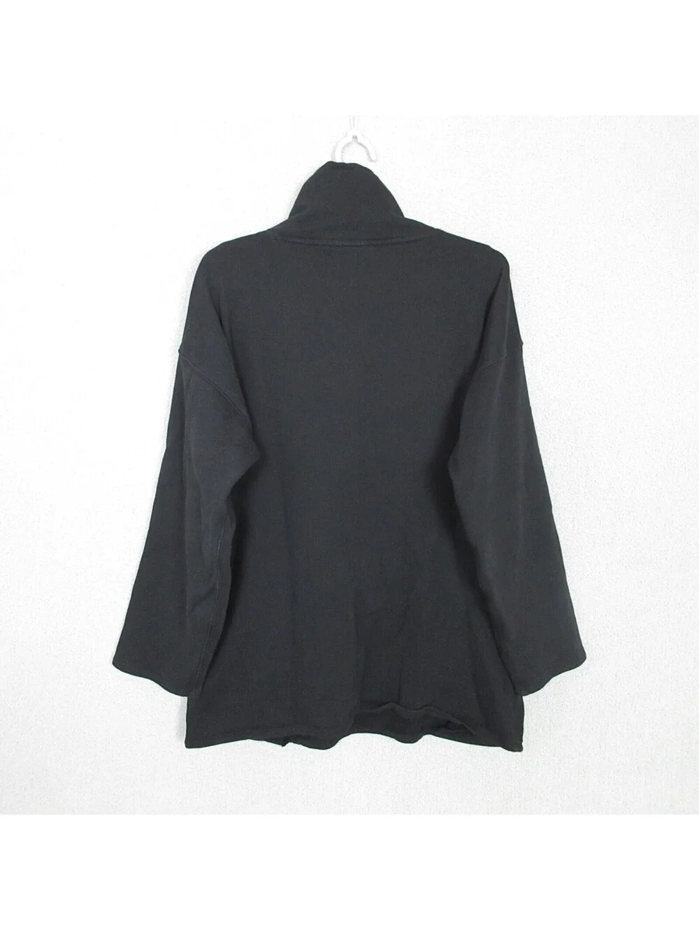 J Crew Pullover Sweatshirt Mens M Black Half Zip Heavyweight Fleece Outdoors